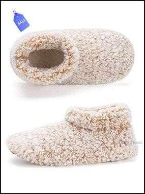 Fuzzy Indoor Slipper Socks Soft Sole Non Slip Women Comfort